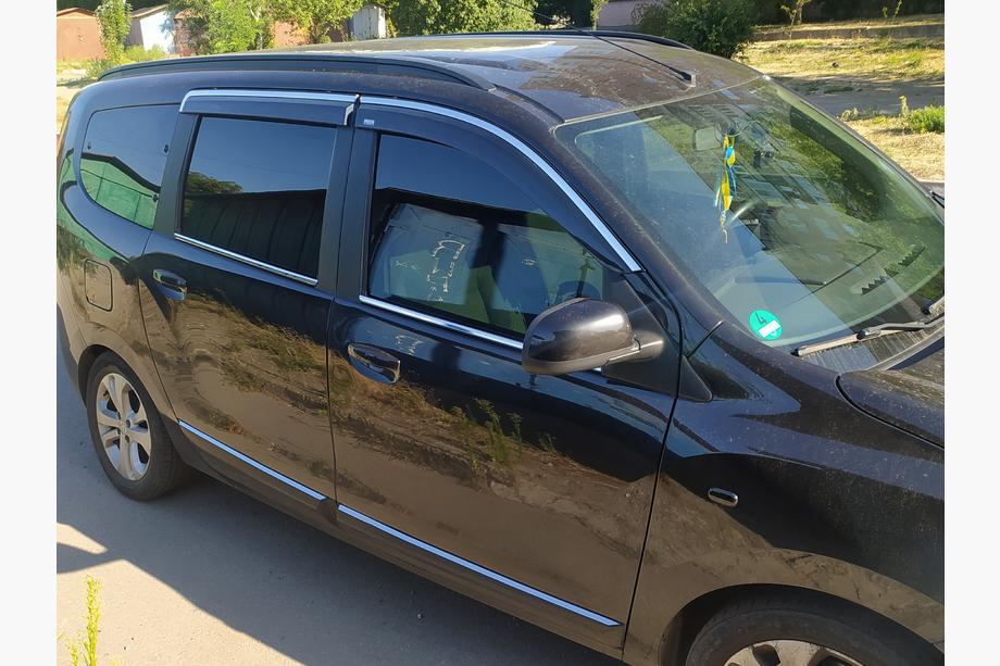 Dacia Lodgy 2012-2022 Deflectores de ventana con moldura cromada (4 uds, Niken) Image