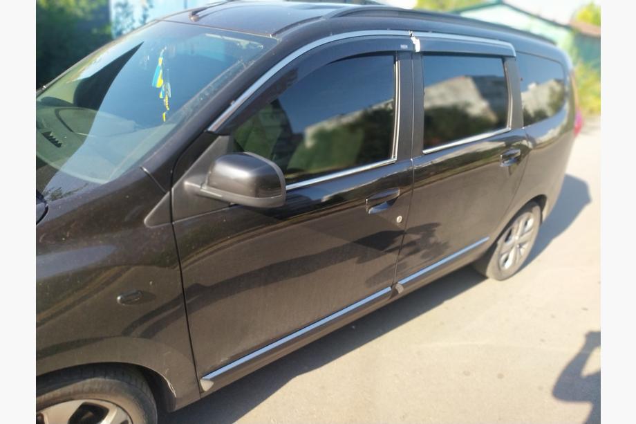 Dacia Lodgy 2012-2022 Deflectores de ventana con moldura cromada (4 uds, Niken) Foto 3