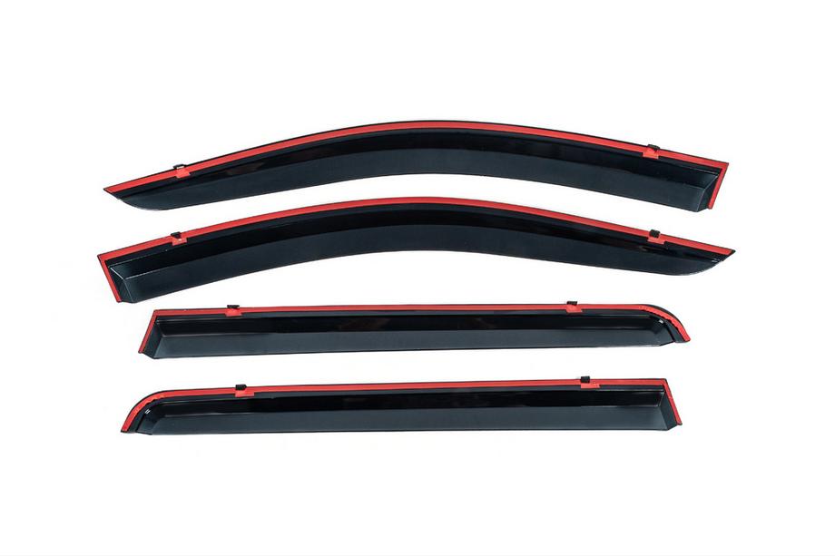 Dacia Lodgy 2012-2022 Deflectores de ventana con moldura cromada (4 uds, Niken) Foto 7