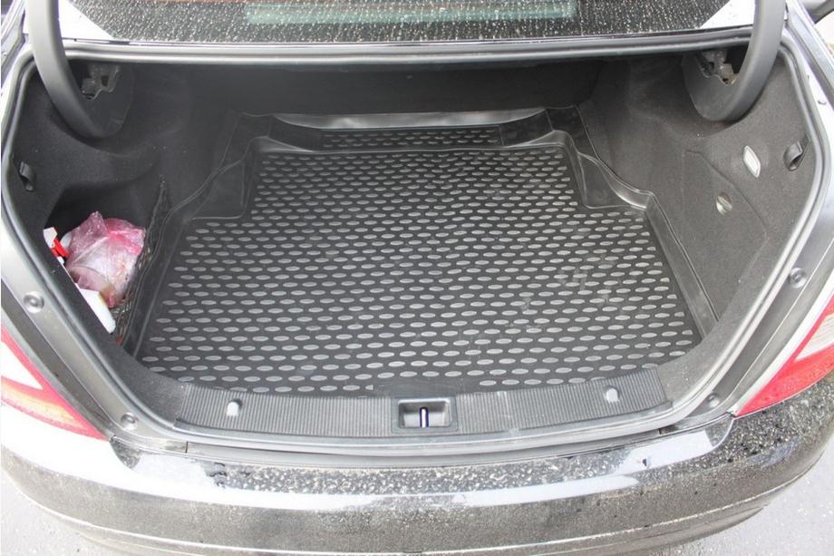 Mercedes C-class W204 2007-2015 (2007-2014) Alfombrilla de maletero de goma (Novline) SD Foto 3