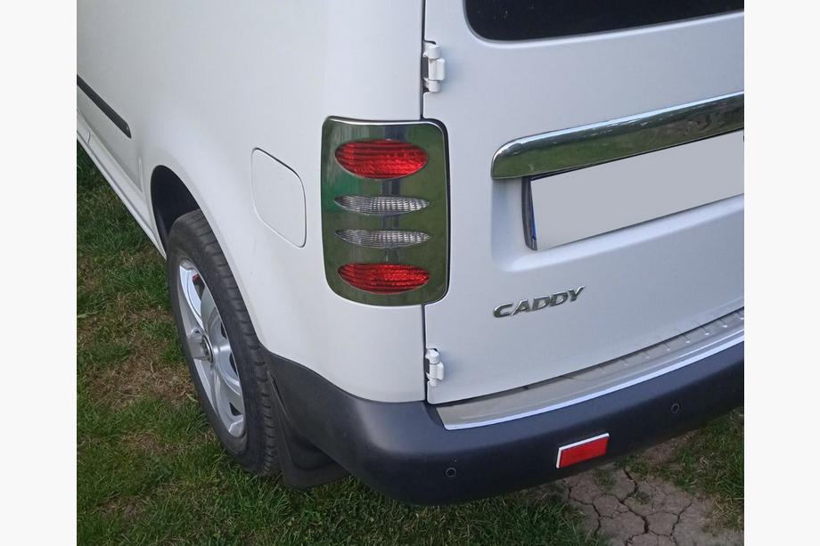 Volkswagen Caddy 2004-2010 Cubiertas Cromadas para Luces Traseras V2 (2 uds, Acero Inoxidable) Carmos - Acero Inoxidable Turco Image