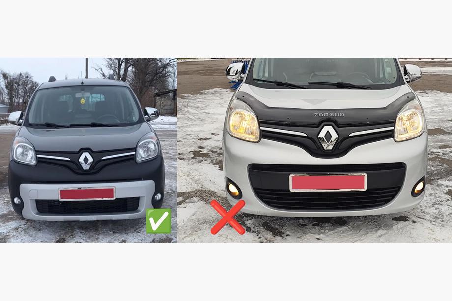 Renault Kangoo 2008–2020 Rejilla inferior de invierno (2013+) Brillante Foto 4