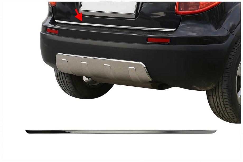 Fiat Sedici 2006-2014 Moldura de maletero acero inoxidable Image