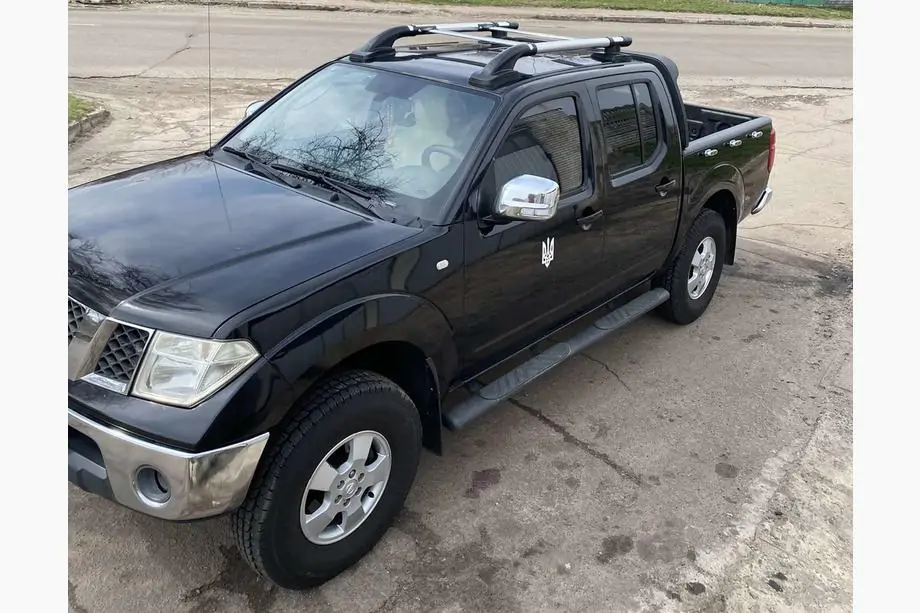 Nissan Navara 2006-2015 Barras de techo con travesaños (2 uds, Cromo) Image