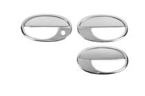 Opel Combo 2002–2012 Cubiertas de Manijas Cromadas con Borde (3 puertas, Acero Inoxidable) foto 2