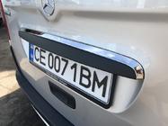 Mercedes Citan 2013-2021 Moldura cromada sobre la matrícula (acero inoxidable) foto 4