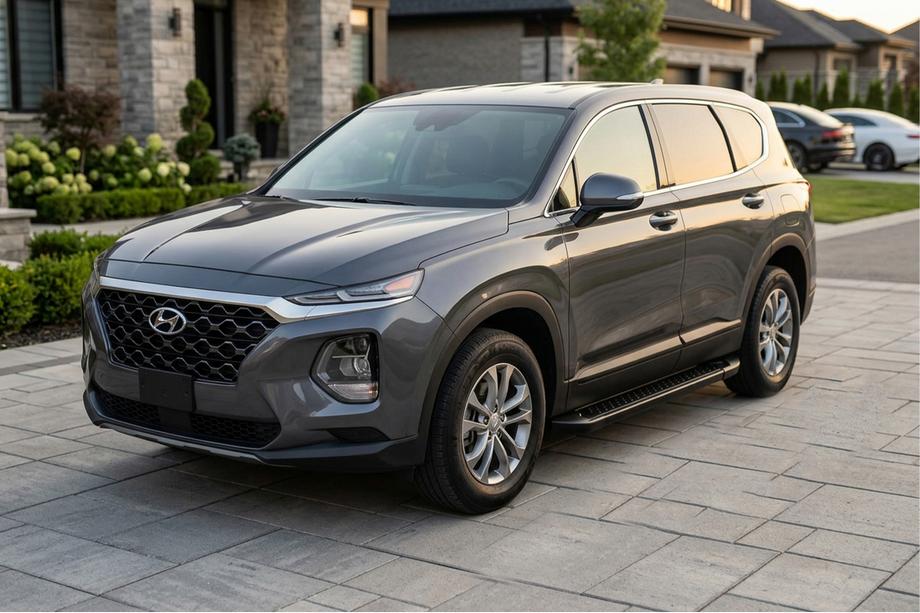 Hyundai Santa Fe 4 2018-2023 Estribos Laterales Allmond Black (2 uds., Aluminio) Image