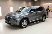Hyundai Santa Fe 4 2018-2023 Estribos Laterales Fullmond (2 uds., Aluminio) foto 1