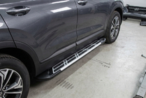 Hyundai Santa Fe 4 2018-2023 Estribos Laterales Sunrise (2 uds., Aluminio) foto 1