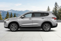 Hyundai Santa Fe 4 2018-2023 Estribos Laterales Tayga Black (2 uds., Aluminio) foto 1