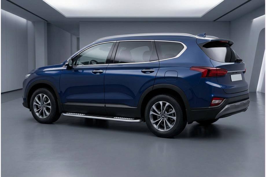 Hyundai Santa Fe 4 2018-2023 Estribos Laterales Tayga V2 (2 uds., Aluminio) Image