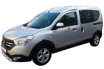 Renault Dokker 2013-2022 Molduras de ventana (2 uds., acero inoxidable) foto 1