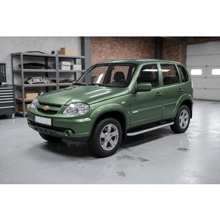 Estribos Laterales Tayga Grey (2 uds., Aluminio) Chevrolet Niva 1998-2020 foto 1