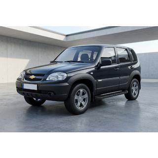 Estribos Laterales Tayga Black (2 uds., Aluminio) Chevrolet Niva 1998-2020 foto 1