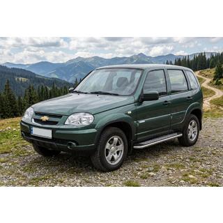 Estribos Laterales Maydos V2 (2 uds., Aluminio y Acero Inoxidable) Chevrolet Niva 1998-2020 foto 1