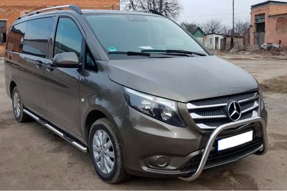 Mercedes Vito/V-class W447 2014- Defensa Delantera WT006 (Acero Inoxidable) Image