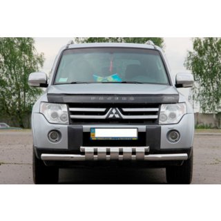 Defensa Delantera ST015-13 (Acero Inoxidable) Mitsubishi Pajero Wagon IV 2006-2021 foto 1