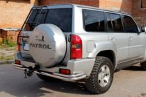 Nissan Patrol Y61 1997-2011 Barra Trasera AK005-3 (Acero Inoxidable) foto 4
