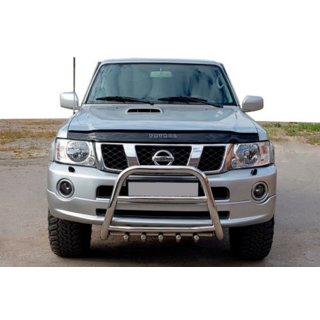 Defensa Delantera QT007 (Acero Inoxidable) Nissan Patrol Y61 1997-2011 foto 1