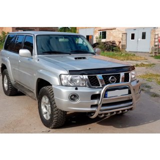 Defensa Delantera QT007 (Acero Inoxidable) Nissan Patrol Y61 1997-2011 foto 3