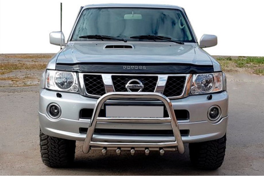 Nissan Patrol Y61 1997-2011 Defensa Delantera QT007 (Acero Inoxidable) Image