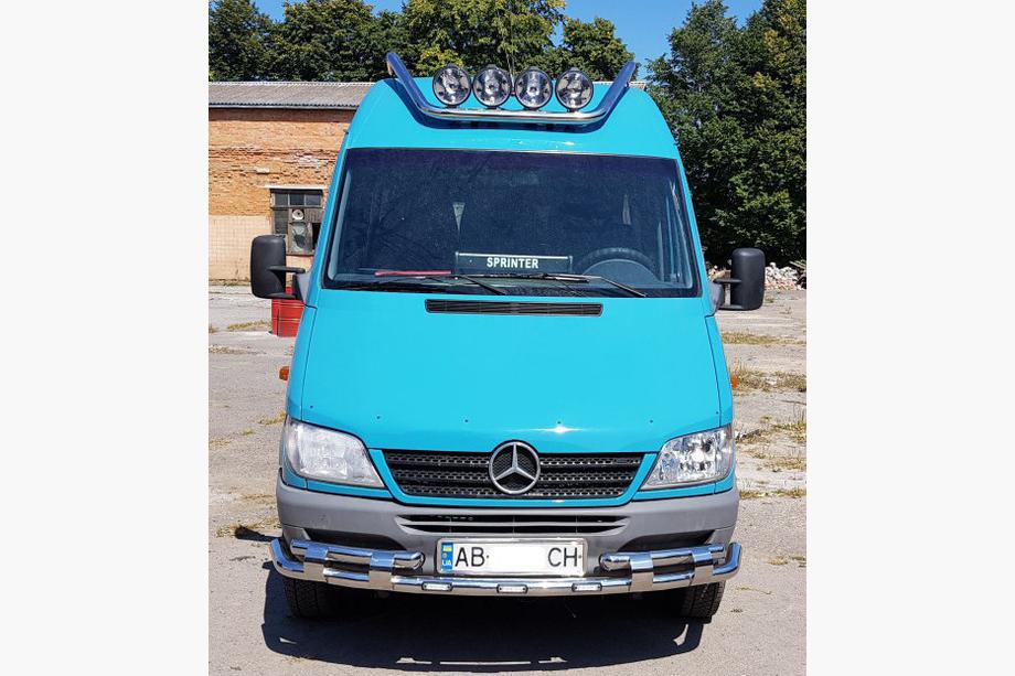 Mercedes Sprinter W901/902/903/904/905 1995–2006 Defensa Delantera ST015-2 (Acero Inoxidable) 2000-2006 Foto 2