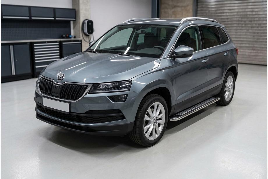Skoda Karoq 2018- Estribos Laterales Maydos V2 (2 uds., Aluminio y Acero Inoxidable) Foto 1