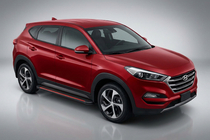 Hyundai Tucson TL 2016-2021 Estribos Laterales Maya Red-Black (2 uds., Aluminio) foto 1
