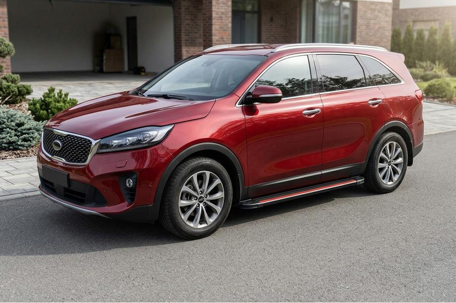 Kia Sorento III UM 2014-2020 Estribos Laterales Maya Red (2 uds., Aluminio) Image
