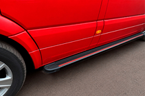 Mercedes Sprinter W906 2006–2018 Estribos Laterales Maya Red (2 uds., Aluminio) Largo/ExtraLargo foto 4