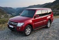 Mitsubishi Pajero Wagon IV 2006-2021 Estribos Laterales Maya Red (2 uds., Aluminio) foto 1