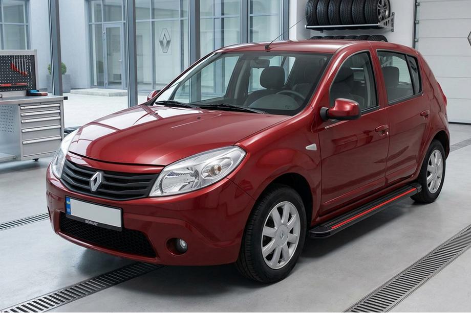 Renault Sandero 2007-2013 Estribos Laterales Maya Red (2 uds., Aluminio) Image