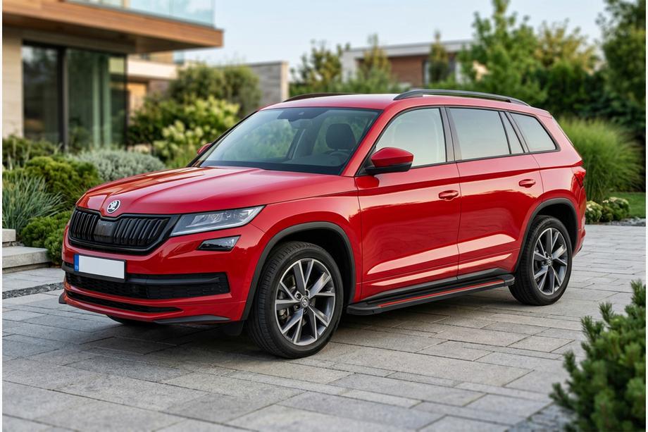 Skoda Kodiaq 2016-2023 Estribos Laterales Maya Red (2 uds., Aluminio) Image