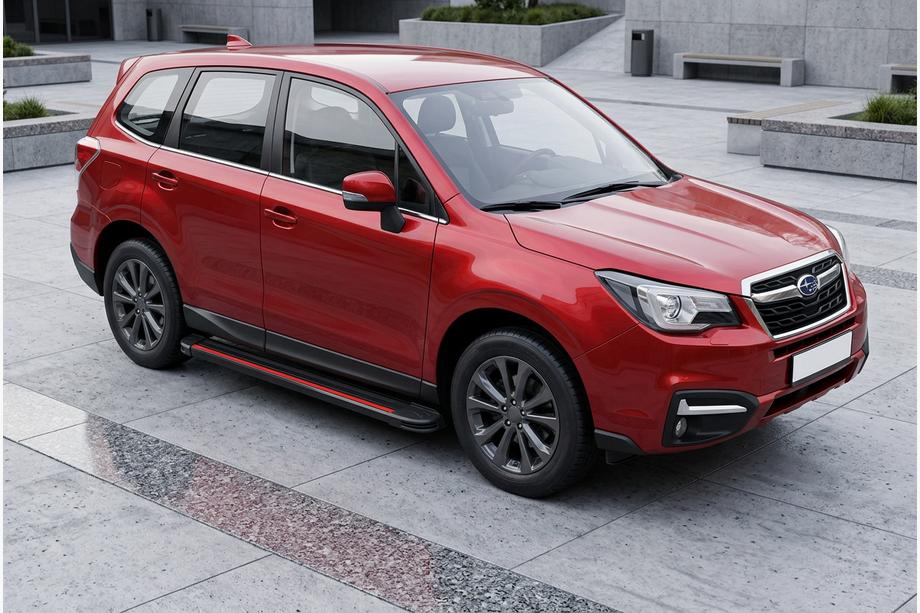 Subaru Forester 2013-2018 Estribos Laterales Maya Red (2 uds., Aluminio) Image