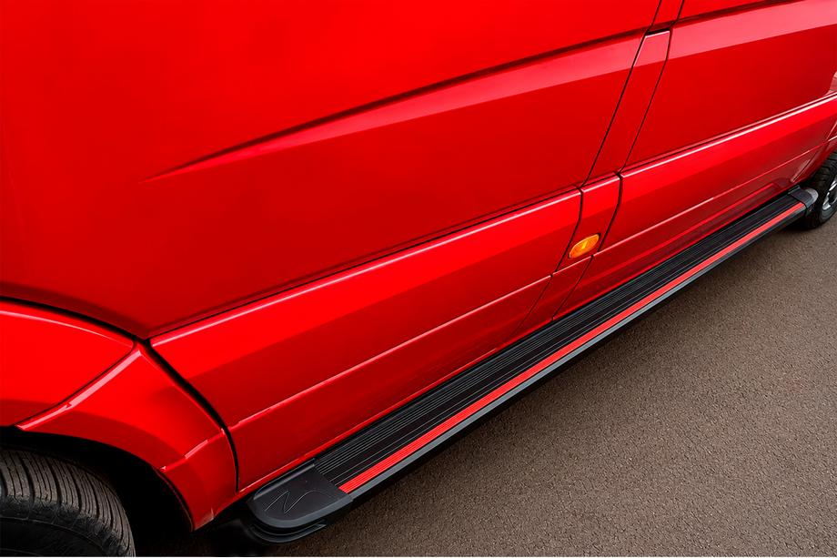 Volkswagen Crafter 2006-2016 Estribos Laterales Maya Red (2 uds., Aluminio) Largo/ExtraLargo Foto 4