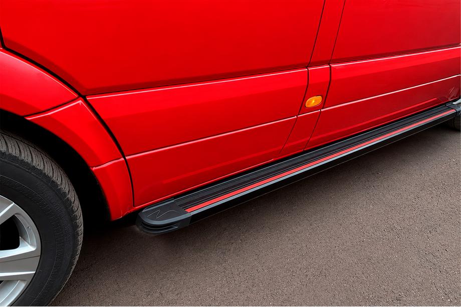 Volkswagen Crafter 2006-2016 Estribos Laterales Maya Red (2 uds., Aluminio) Largo/ExtraLargo Foto 2