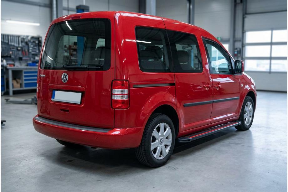 Volkswagen Caddy 2004-2010 Estribos Laterales Maya Red (2 uds., Aluminio) Image