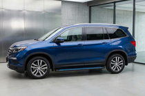 Honda Pilot 2015-2022 Estribos Laterales Maya Blue (2 uds., Aluminio) foto 1
