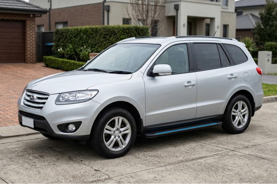 Hyundai Santa Fe 2 2006-2012 Estribos Laterales Maya Blue-Black (2 uds., Aluminio) Image