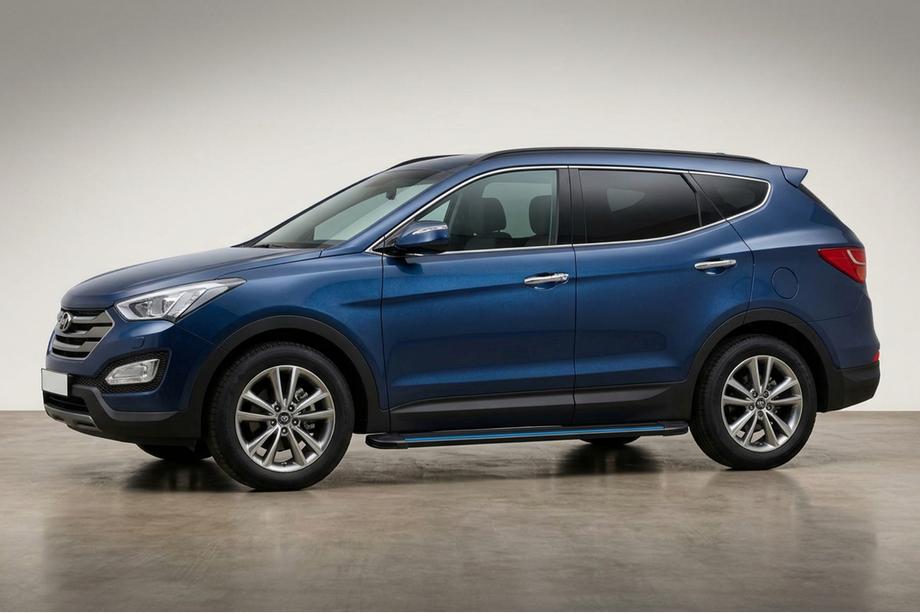 Hyundai Santa Fe 3 2012-2018 Estribos Laterales Maya Blue (2 uds., Aluminio) Image
