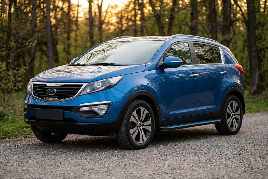Kia Sportage 2010-2015 Estribos Laterales Maya Blue-Black (2 uds., Aluminio) Image