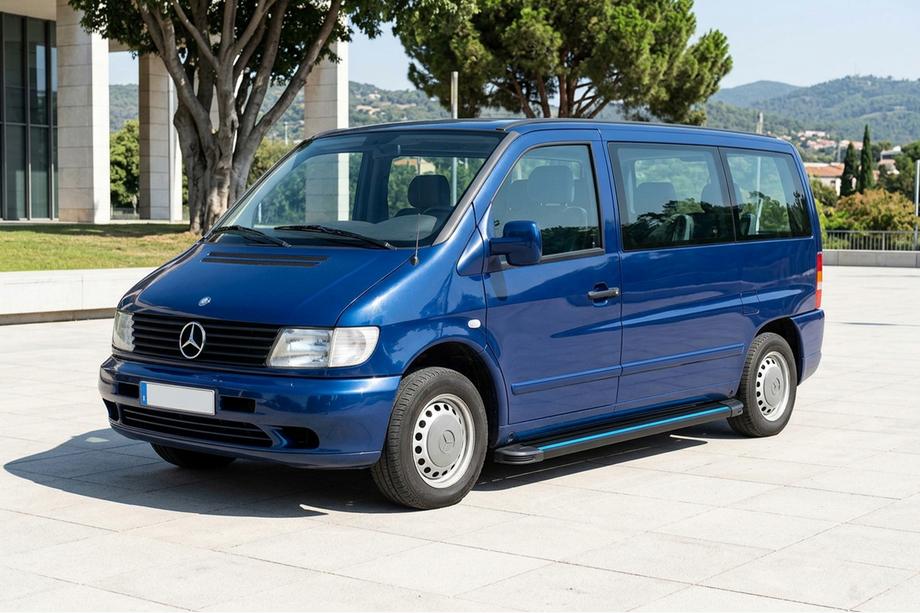 Mercedes Vito W638 1996-2003 Estribos Laterales Maya Blue (2 uds., Aluminio) Foto 1