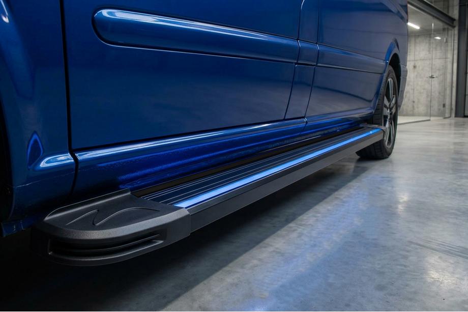 Mercedes Vito W639 2004-2014 Estribos Laterales Maya Blue-Black (2 uds., Aluminio) Larga (ExtraLong) Image