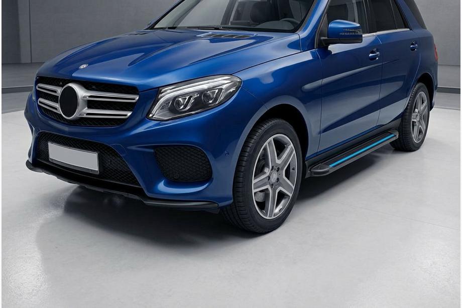 Mercedes GLE/ML class W166 2011-2018 Estribos Laterales Maya Blue (2 uds., Aluminio) Foto 1