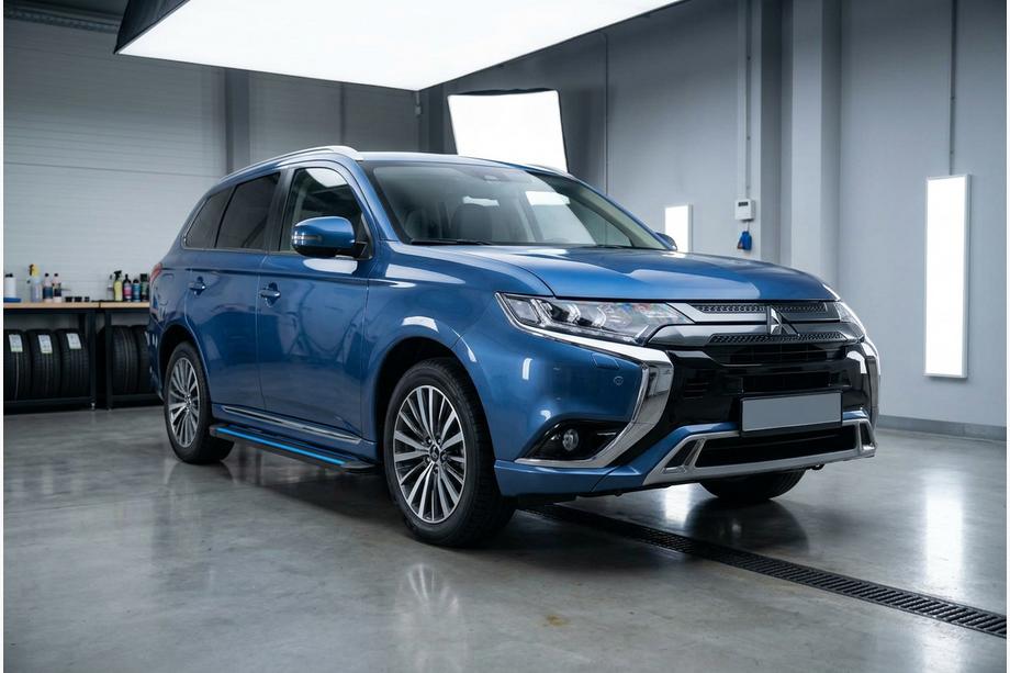 Mitsubishi Outlander 2012-2021 Estribos Laterales Maya Blue (2 uds., Aluminio) Image