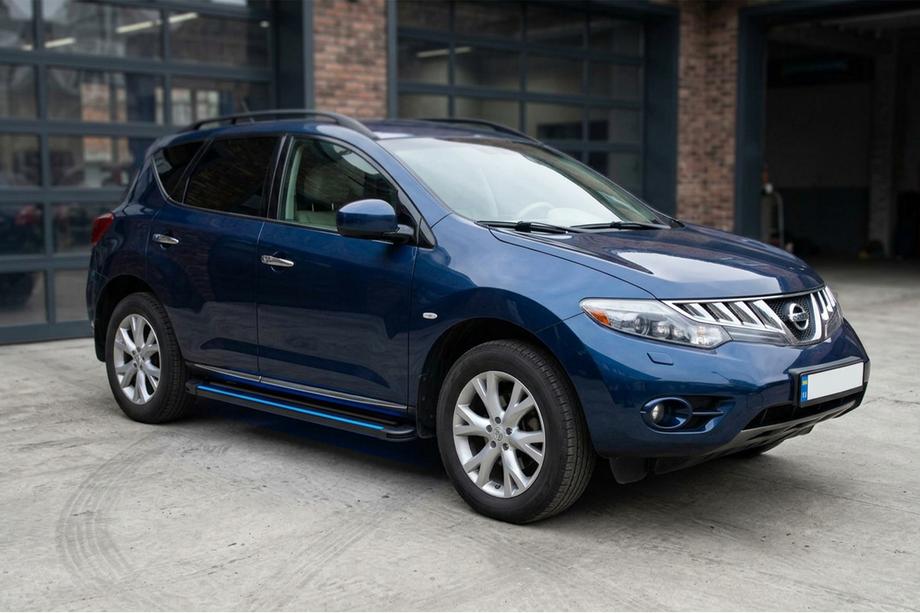 Nissan Murano 2008-2014 Estribos Laterales Maya Blue (2 uds., Aluminio) Foto 1
