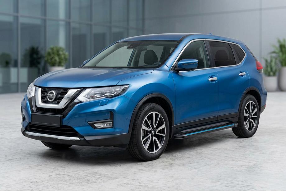 Nissan X-trail T32/Rogue 2014-2021 Estribos Laterales Maya Blue (2 uds., Aluminio) Foto 1