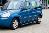Peugeot Partner 1996-2008 Estribos Laterales Maya Blue (2 uds., Aluminio) foto 1
