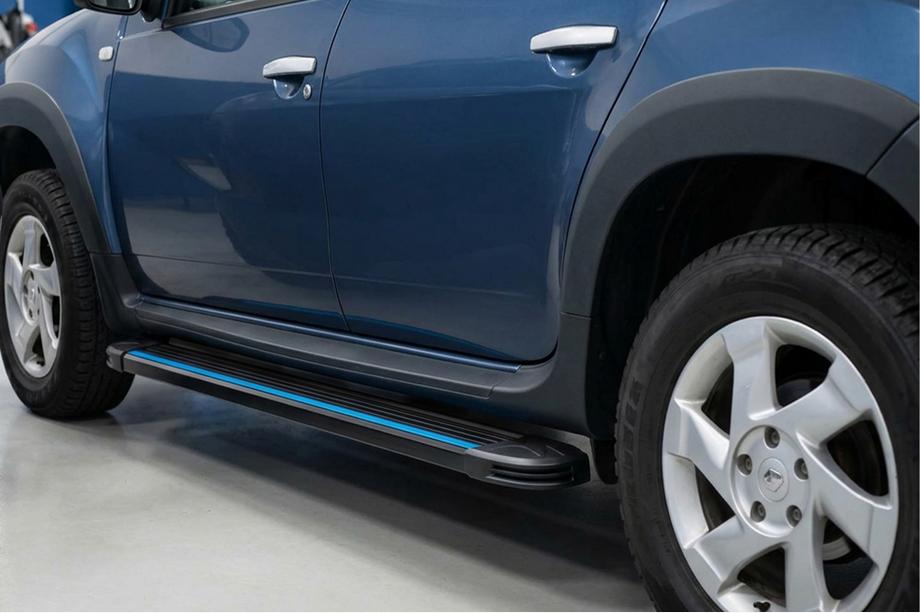 Renault Duster 2008–2017 Estribos Laterales Maya Blue (2 uds., Aluminio) Image