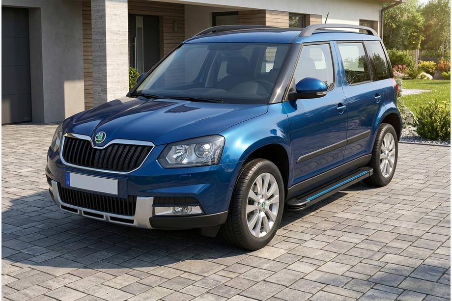 Skoda Yeti 2009-2017 Estribos Laterales Maya Blue (2 uds., Aluminio) Image